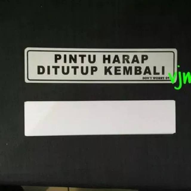 Jual Sign Label Acrylic Pintu Harap Tutup Kembali Pvc Sign Board Shopee Indonesia