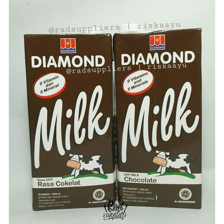 Jual SUS-142 Diamond UHT Milk Chocolate 1Liter- Susu UHT Coklat kemasan ...