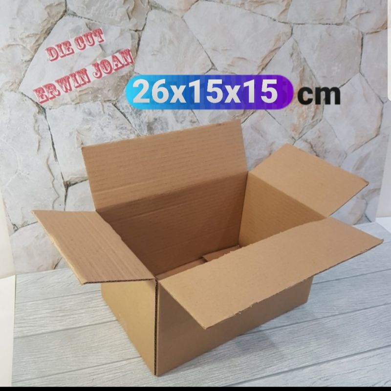 Jual Kardus Box Uk 26x15x15 Cm Karton Packing Polos Baru St Shopee Indonesia