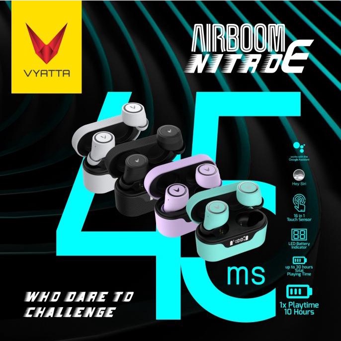 Jual Vyatta Airboom Nitro E Tws Bluetooth Headset - Gaming Mode 45Ms ...