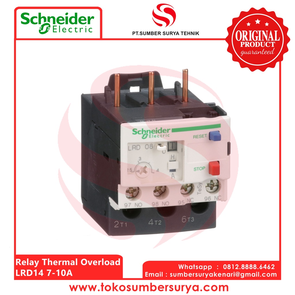 Jual Relay Thermal Overload 7A - 10A Saklar Listrik ON OFF LRD14 SNI ...