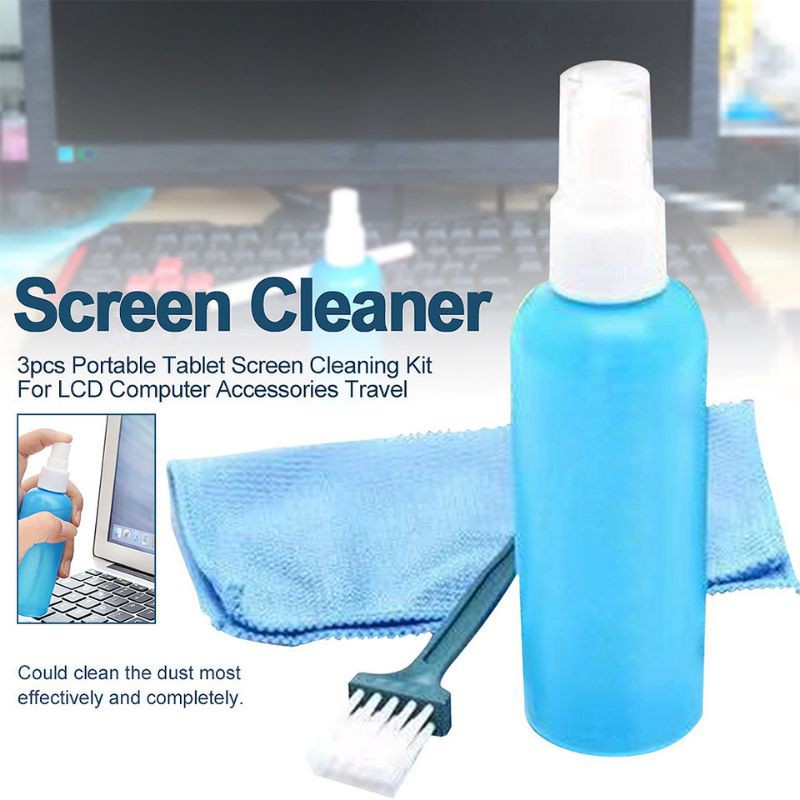 Jual LCD cleaner Kit 3 in 1 Pembersih Layar Laptop PC TV HP Monitor