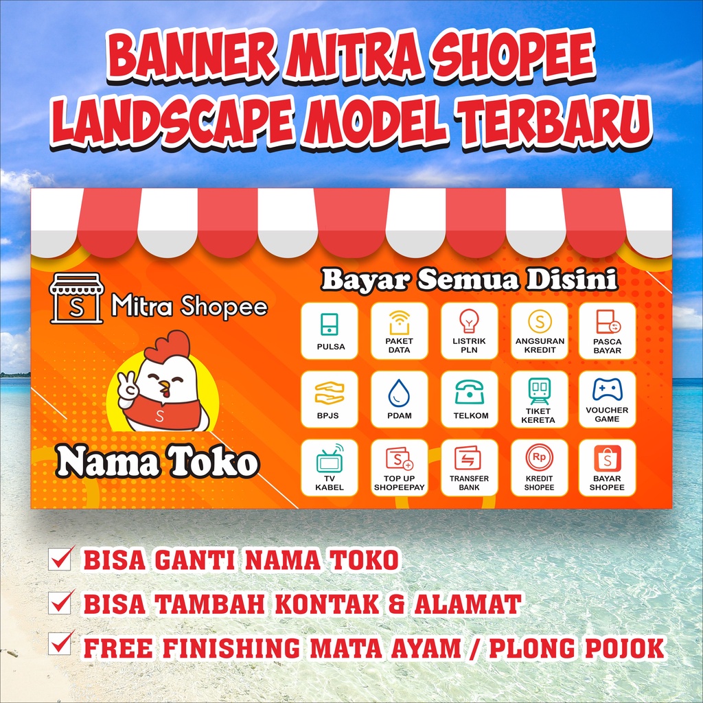 Jual BANNER MITRA SHOPEE LANDSCAPE TERBARU (FREE EDIT) | Shopee Indonesia