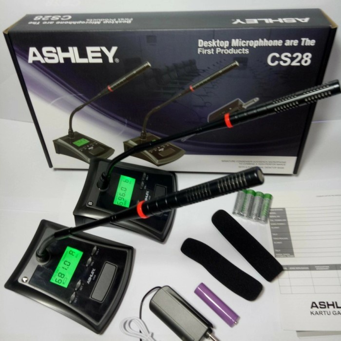 Jual Mic Wireless Meja/Podium ASHLEY CS28 CS 28 ORIGINAL | Shopee Indonesia