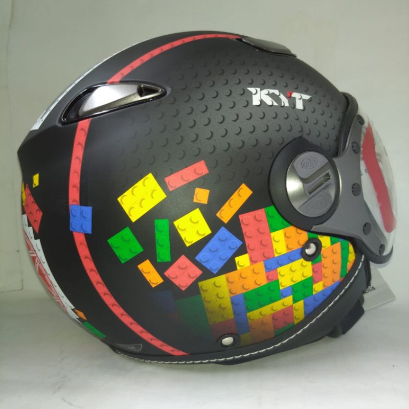 Jual Helm Kyt Elsico Motif Seri Red Fluo Helm Original Paking Kardus Shopee Indonesia