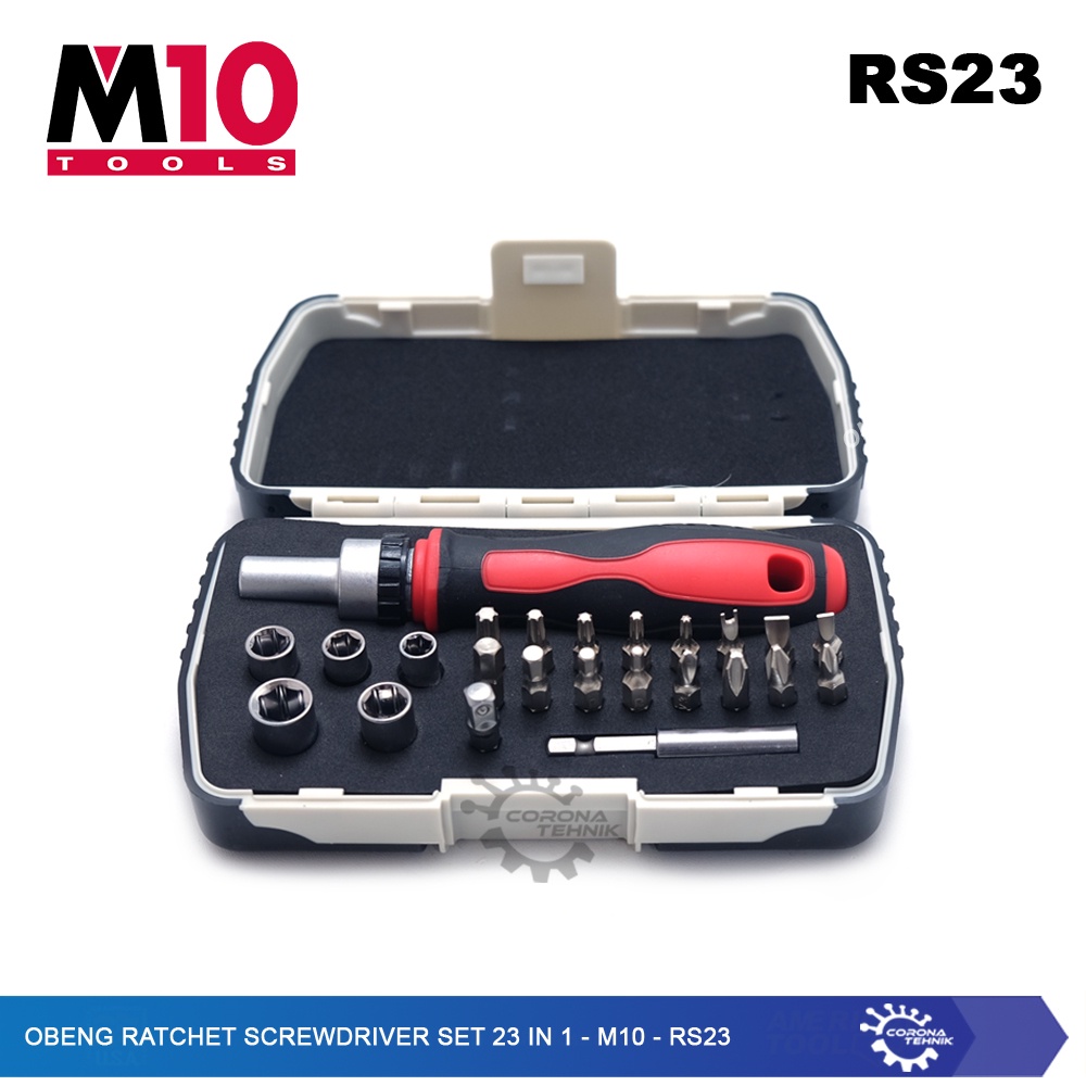 Jual M10 - RS23 -Obeng Ratchet Screwdriver Set 23 in 1 | Shopee Indonesia