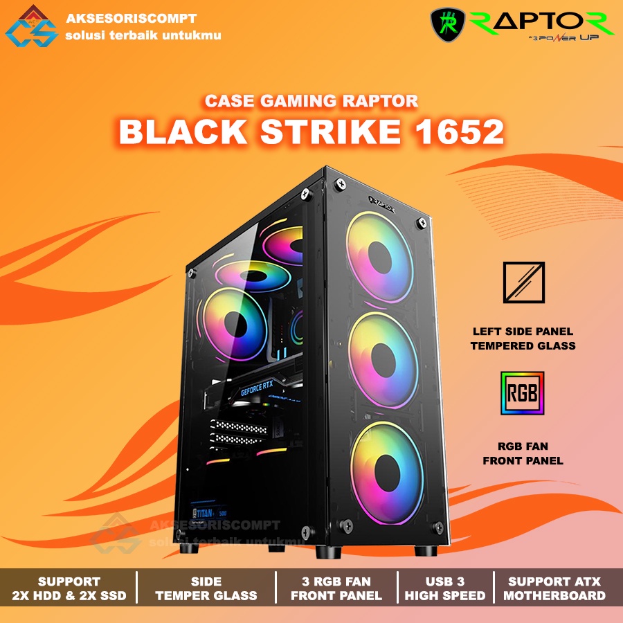 Jual Casing Gaming PowerUp Raptor 1652 - Casing Gaming | Shopee Indonesia