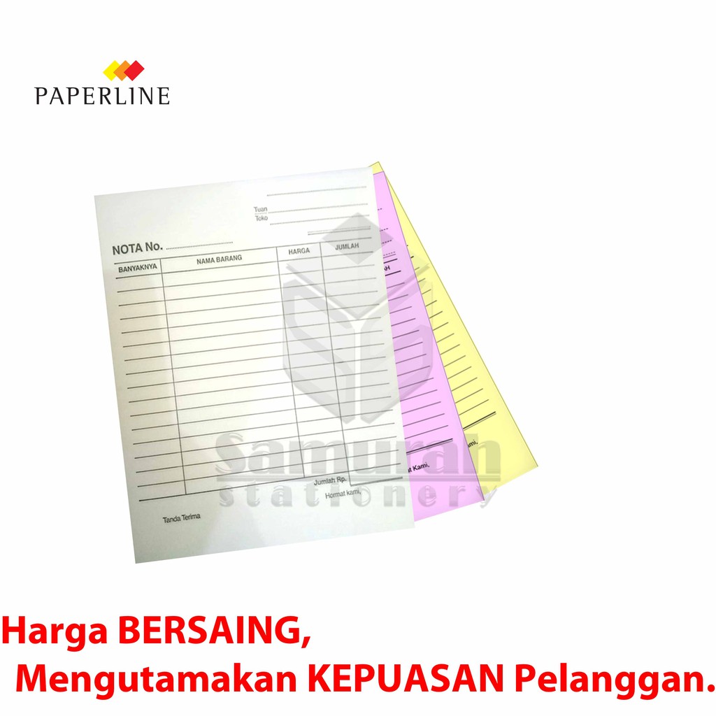 Jual Buku Nota Kontan Paperline Kecil 3 Ply / Bon Rangkap 3 / Nota PPL ...