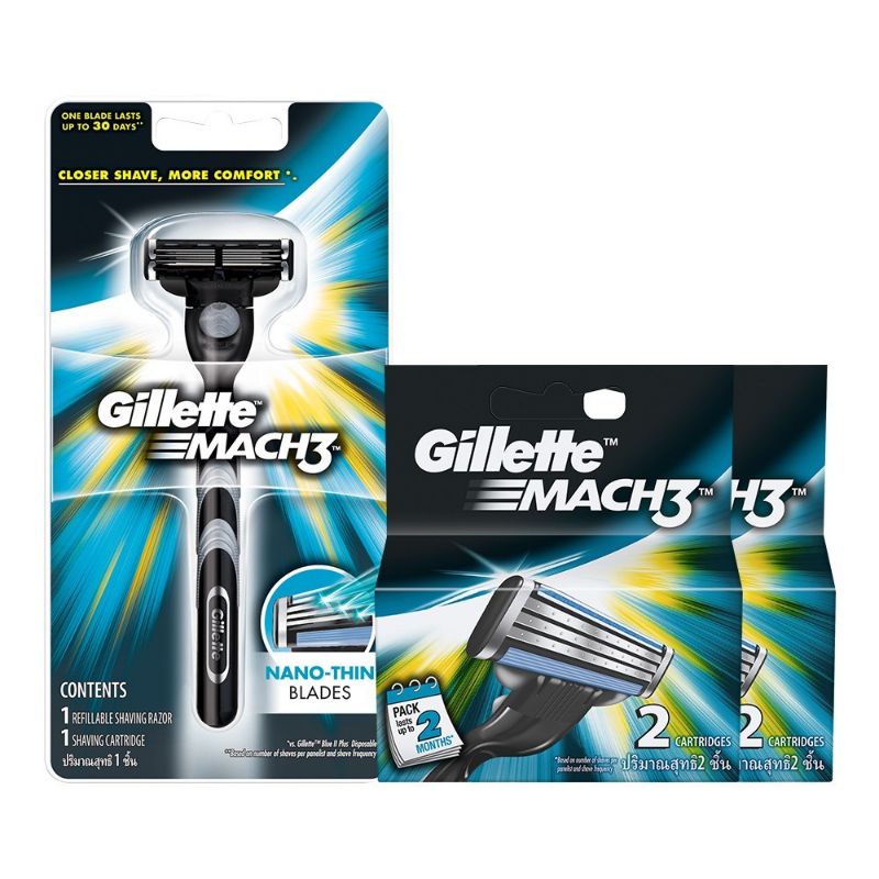 Jual GILLETTE MACH 3 + free refill (Special pack) | Shopee Indonesia