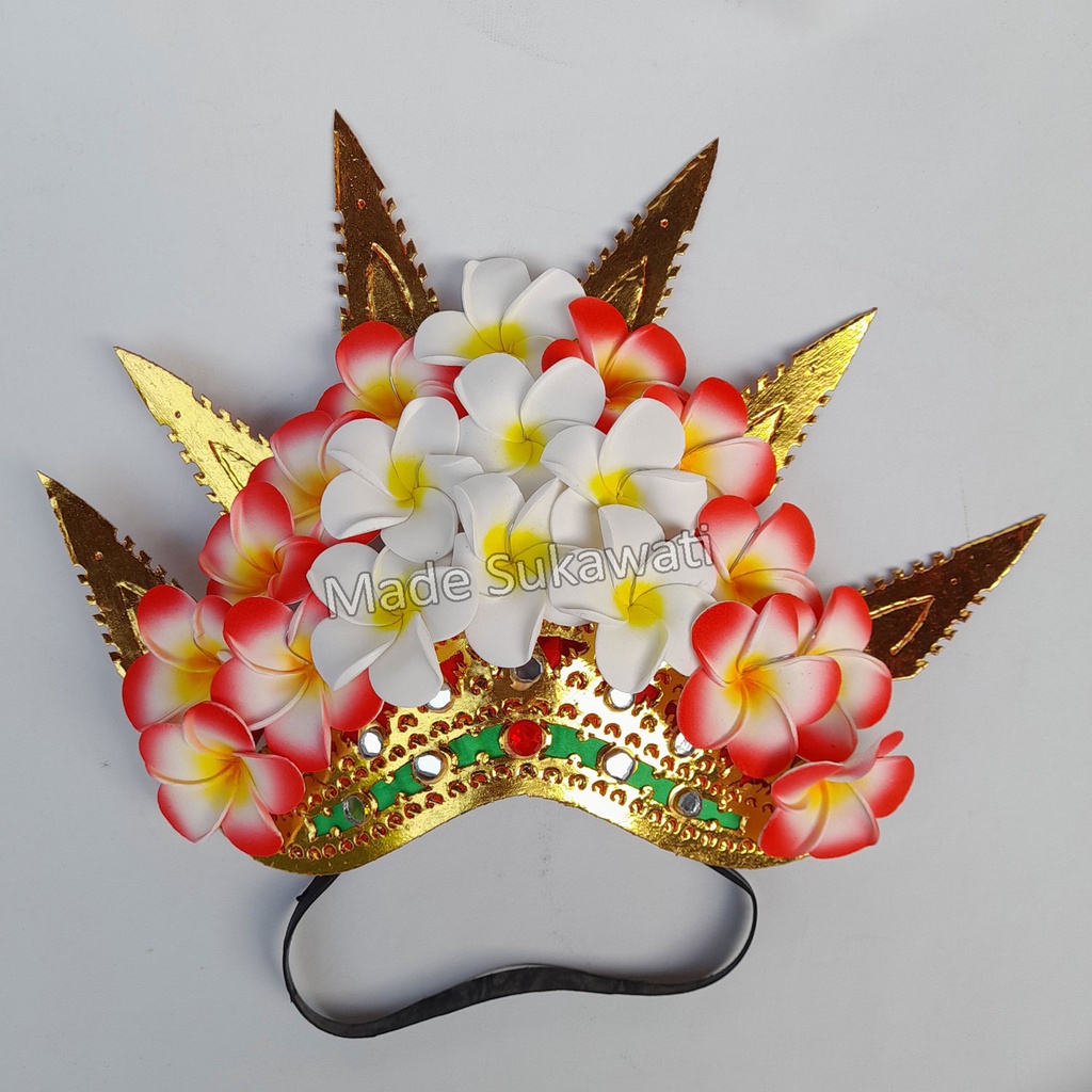 Jual Mahkota Hiasan Kepala Bali Bunga Spon Gelungan Penari adat Bali