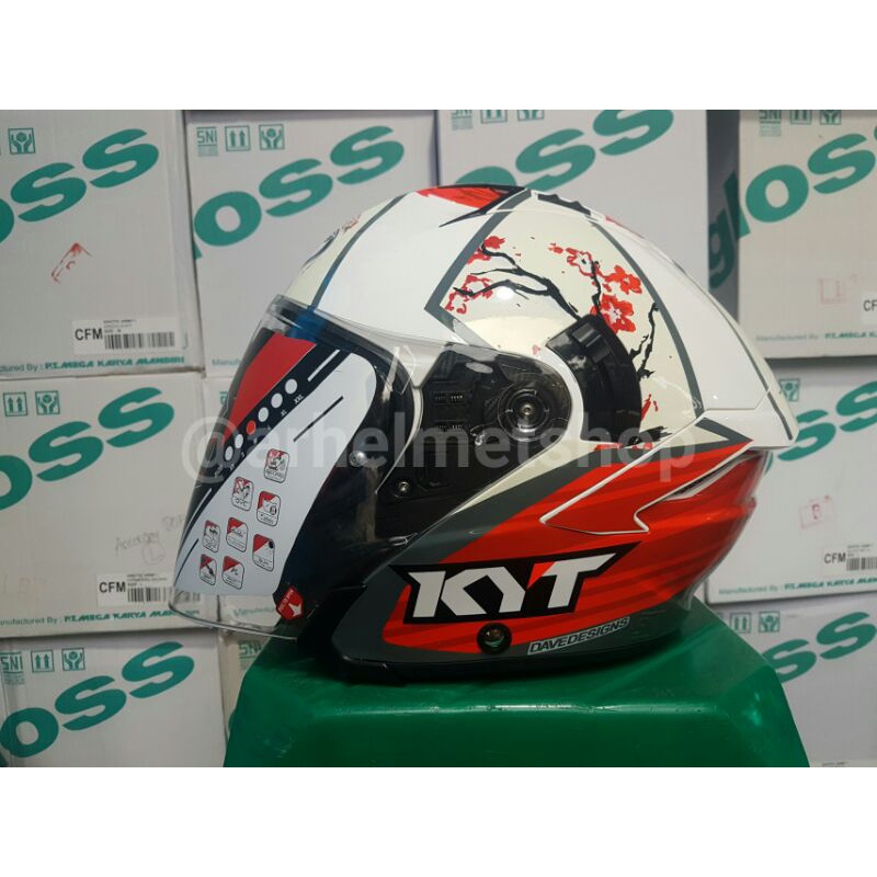 Kyt nfr nfj xavi sakura ddring double visor murah