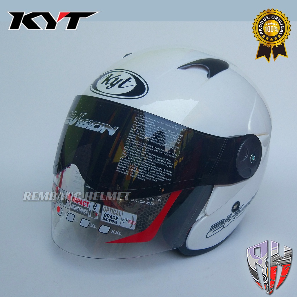 Jual HELM KYT 2 VISION SOLID ORIGINAL WHITE HELM KYT PUTIH Shopee