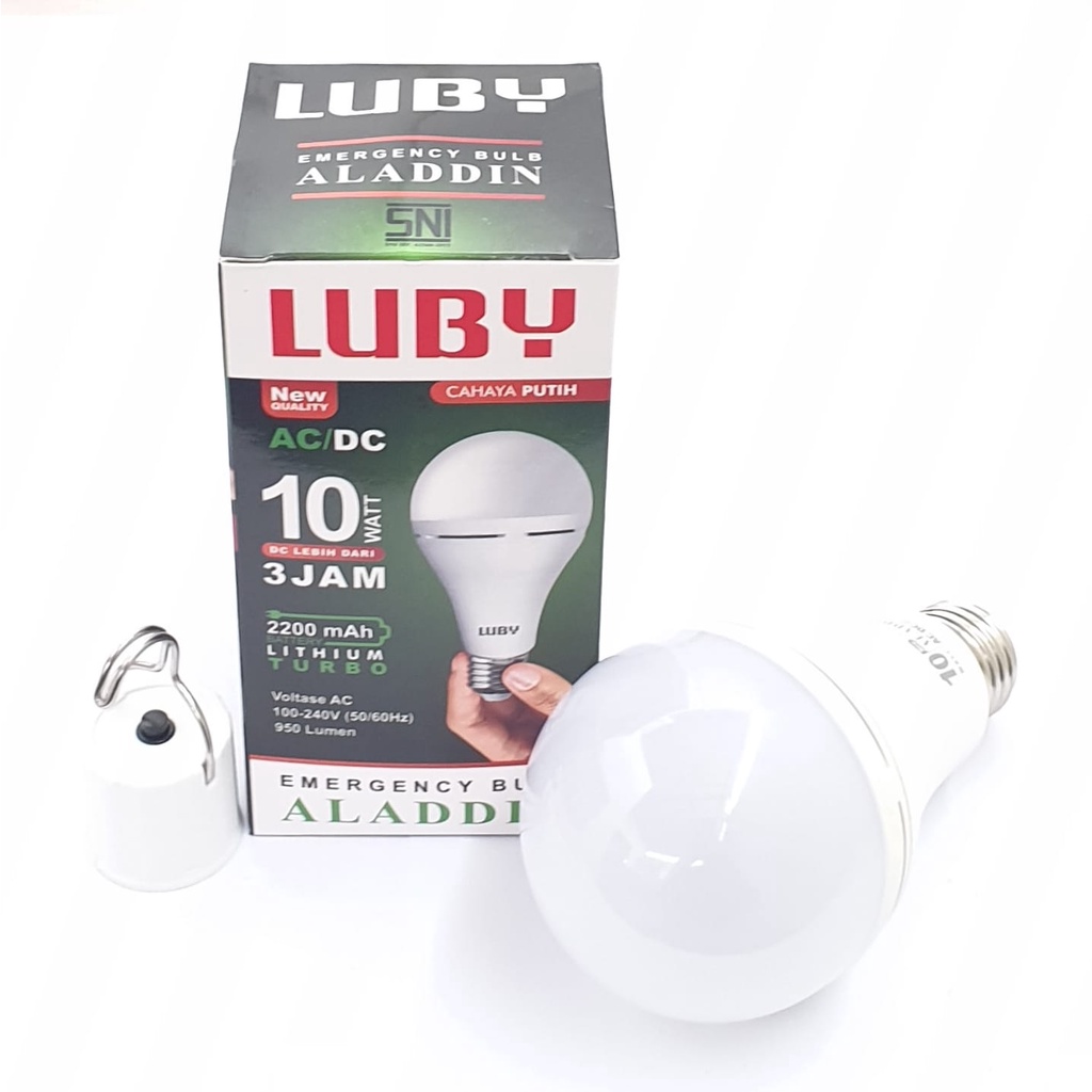 Jual Luby NEW Aladdin 10w AcDc Cahaya Putih Lampu Led Bohlam Emergency ...