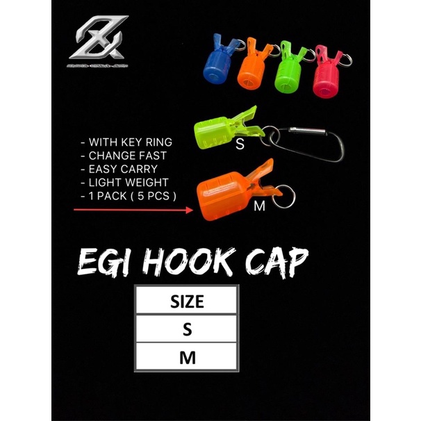 5pcs Jig Hook Covers Protector With Carabiner For Egi Fishing Lure