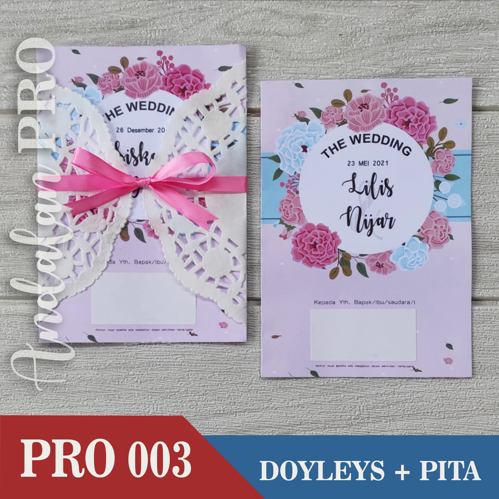 Jual Pro 003 Varian Doyleys Pita Cetak Undangan Pernikahan Rustic