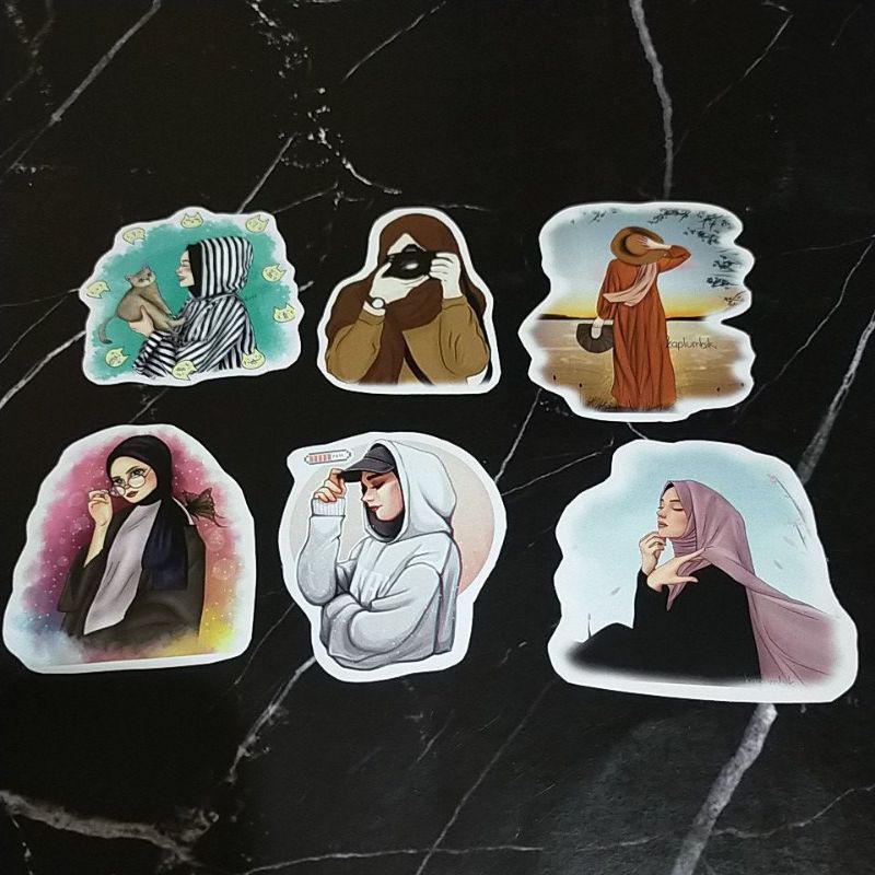 Jual Sticker Aesthetic Hijabers 01 | Shopee Indonesia
