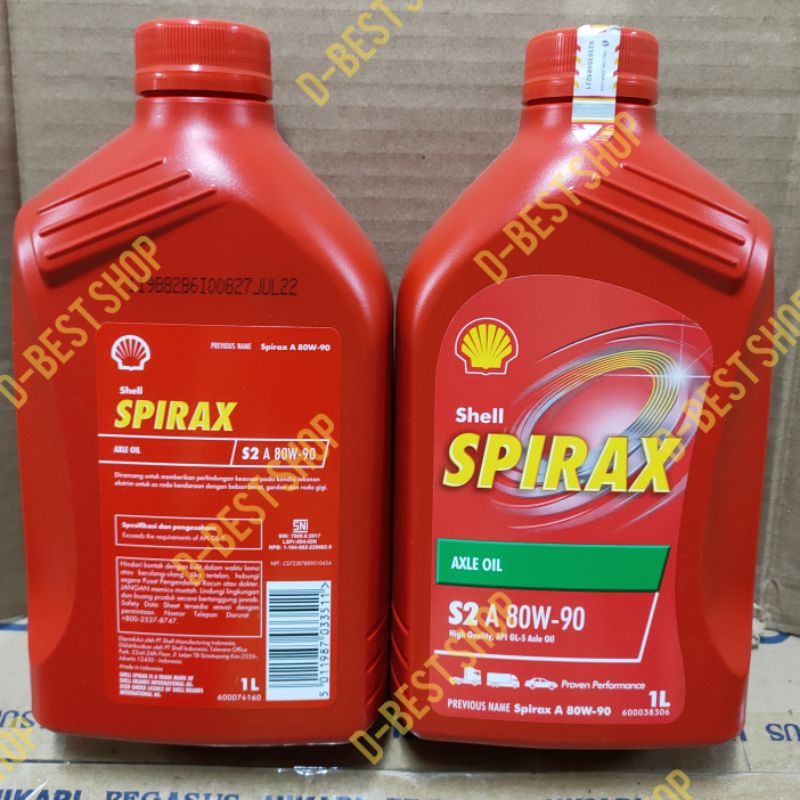 Jual Shell Spirax S2 A 80W-90 GL5 Axle oli gardan as roda mobil -1LTR ...