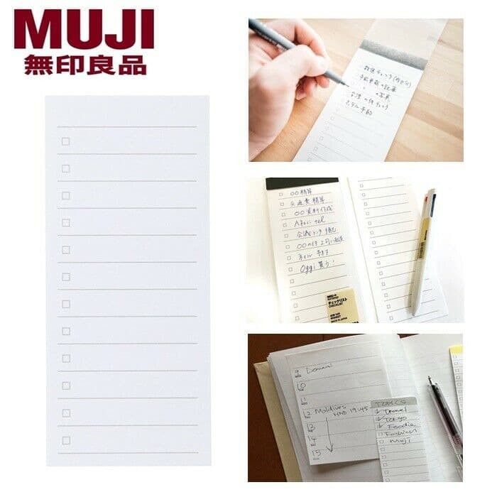 Jual MUJI Checklist / Memo Book Notepad - buku catatan | Shopee Indonesia