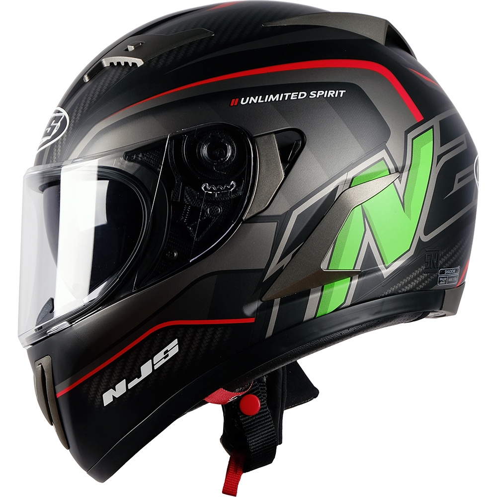 Jual NJS SHADOW MOTOGEAR Hitam Gloss/Doff-(FREE FLAT VISOR) - Helm Full ...