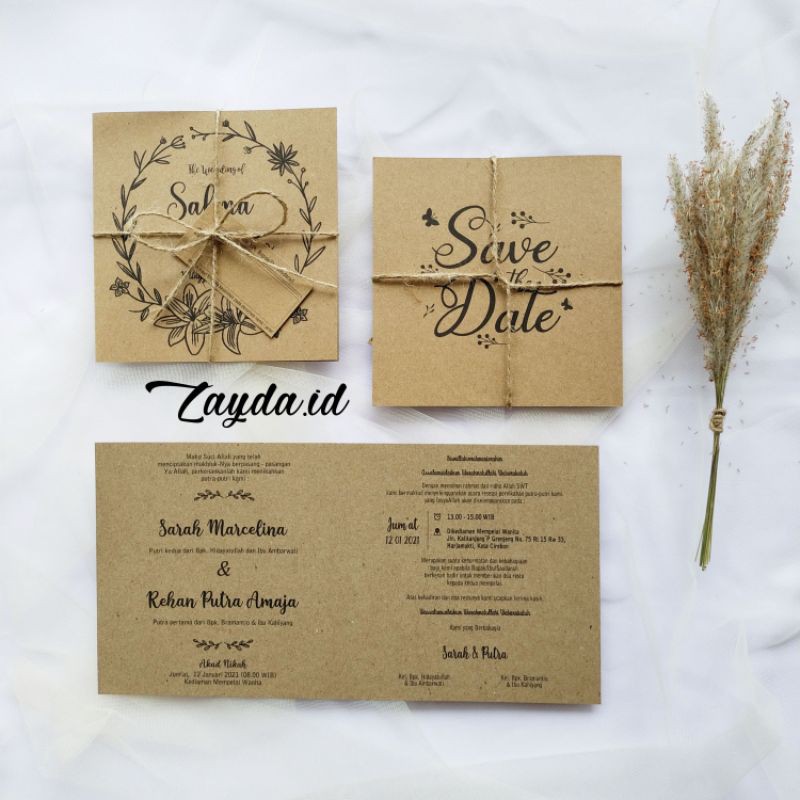 Jual Undangan Pernikahan Rustic Murah | Shopee Indonesia