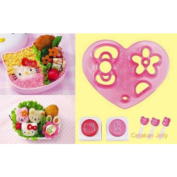 Jual Bento Hello Kitty, Bear & Rabbit Rice Mold with Nori Puncher ...