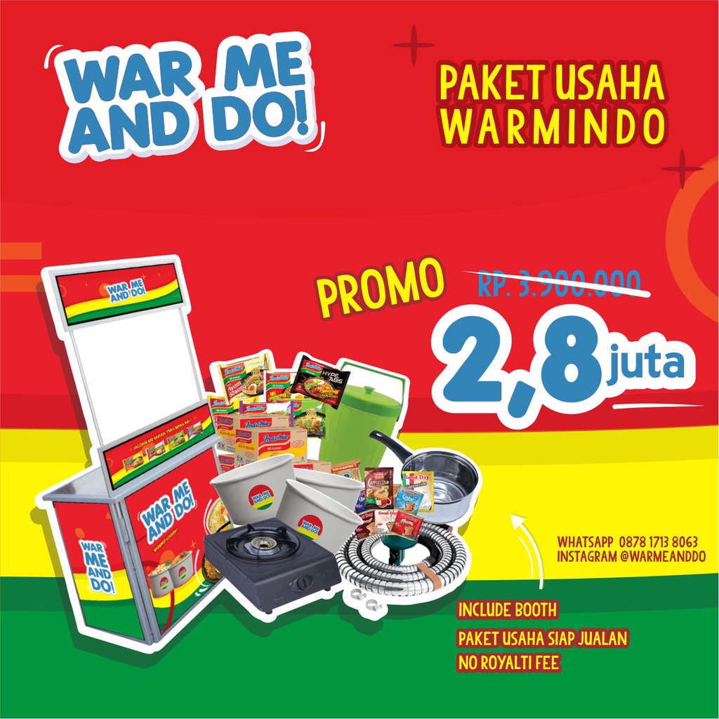 Jual Paket Usaha Warmindo Kekinian Warmeanddo ( Paket Booth Portable ...