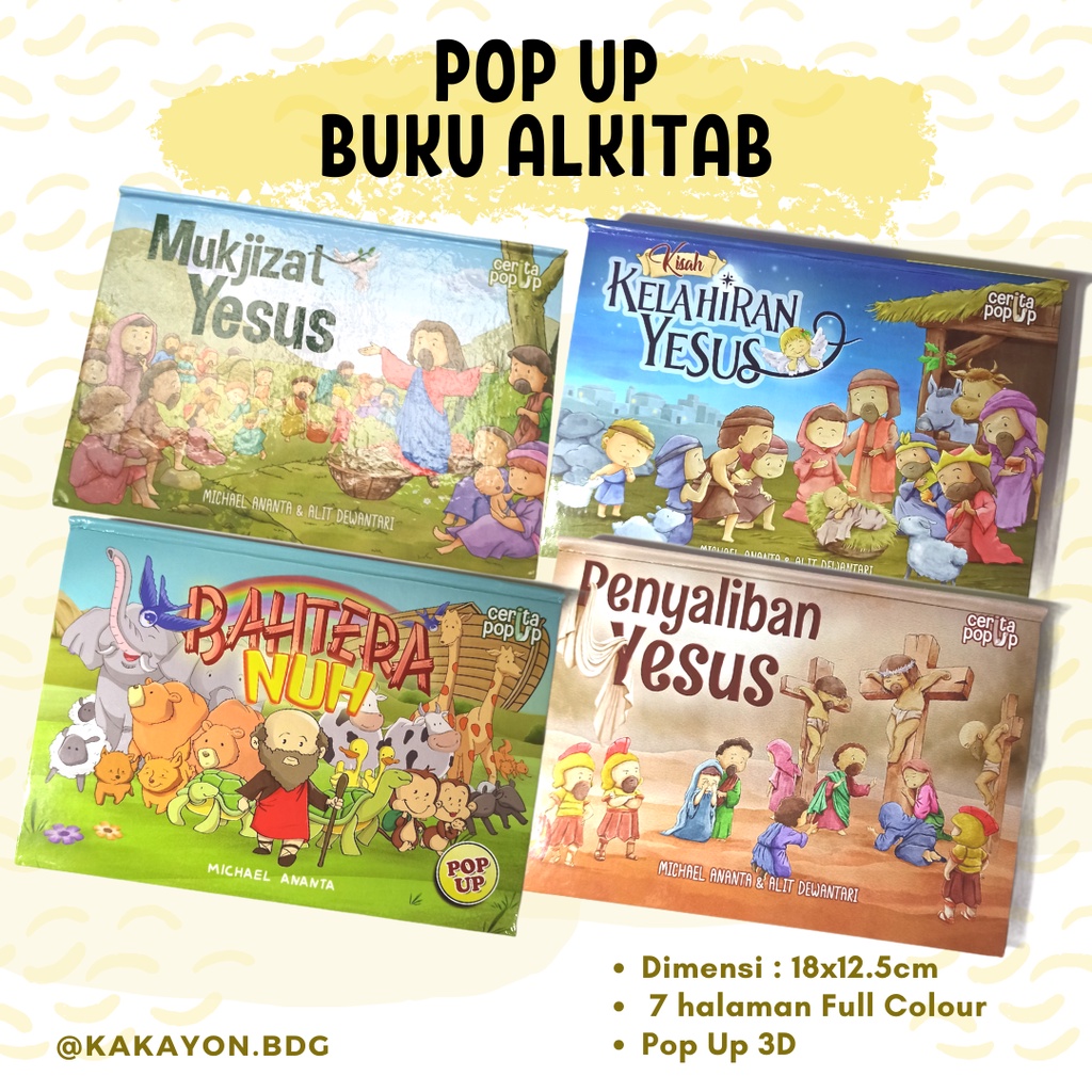 Jual Buku Pop Up 3D Cerita Alkitab Anak Bahasa Indonesia | Shopee Indonesia