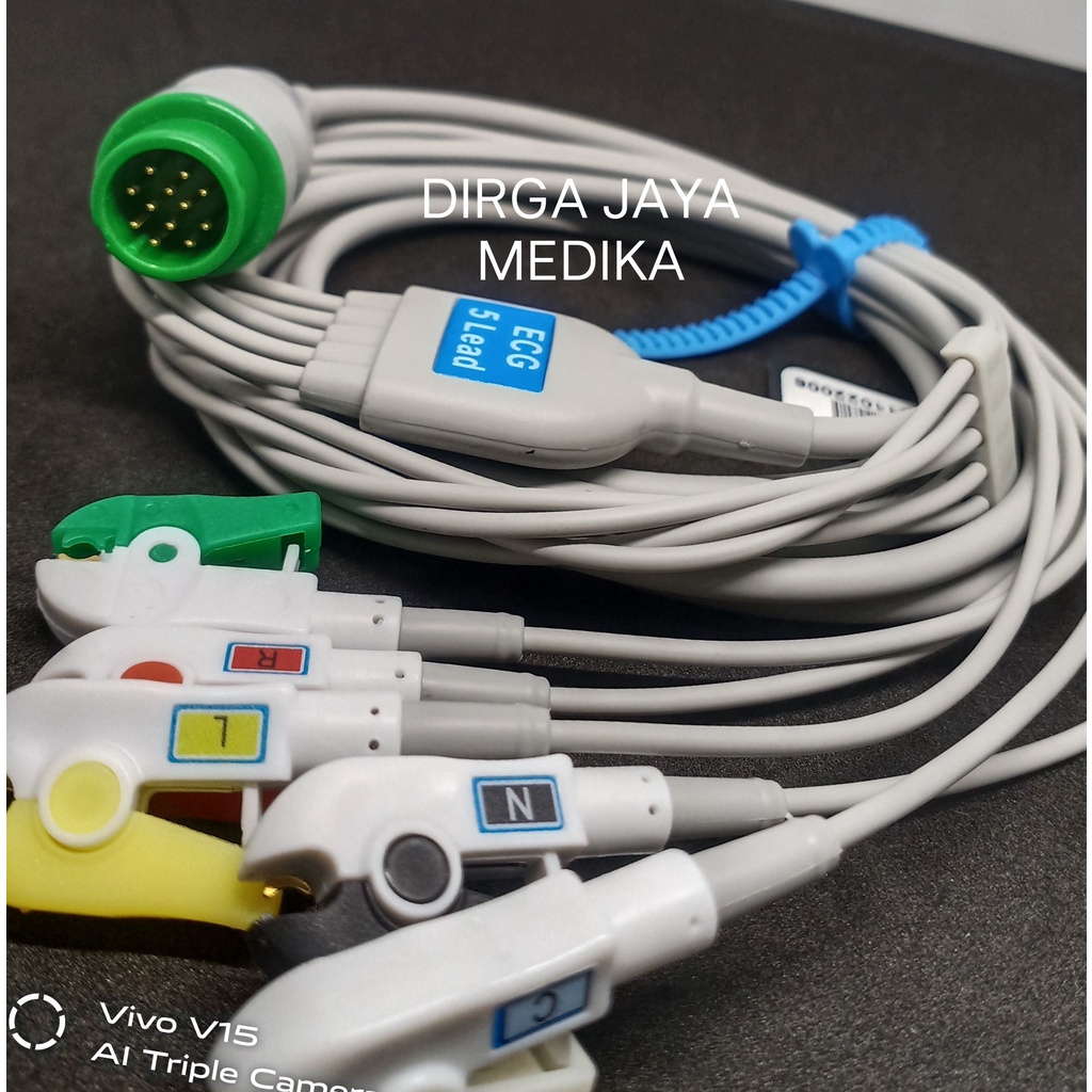 Jual ECG Cable 5 Leads Biolight M Series Oximax New Module (After 2018 ...