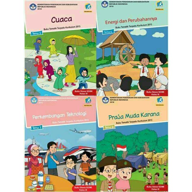 Jual Buku Paket Tematik Tema 5.6.7.8 Kelas 3 SD/MI Semester 2 Kurikulum ...