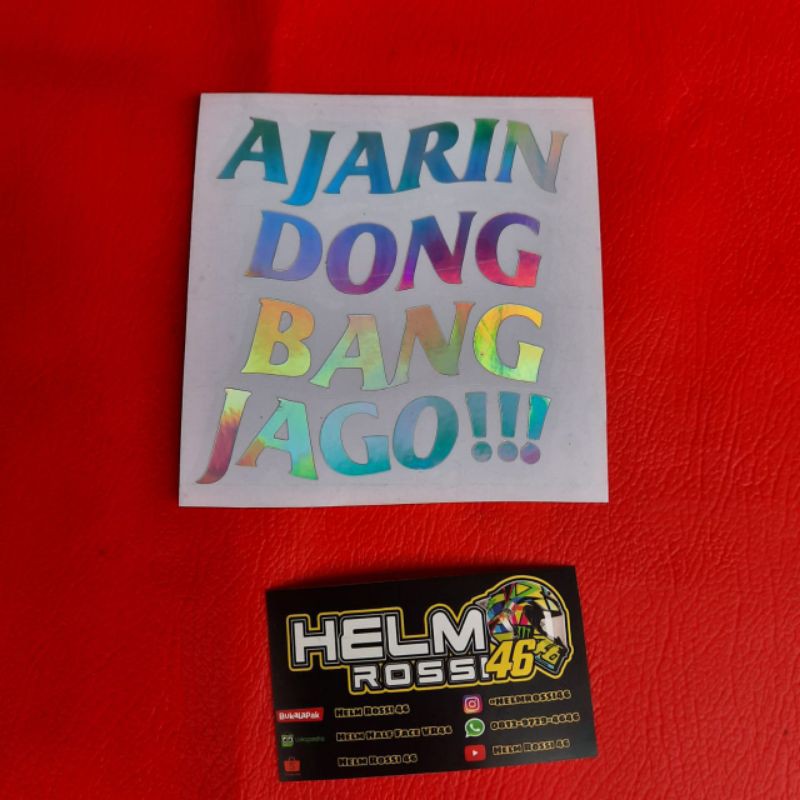 Jual CUTTING STICKER HOLOGRAM AJARIN DONG BANG JAGO - sticker laser ...