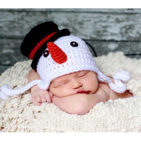 Baby snowman hot sale hat