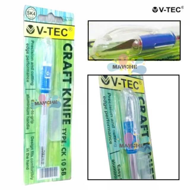 Jual V-TEC CUTTER PEN CRAFT KNIFE CK 10 SB | Shopee Indonesia