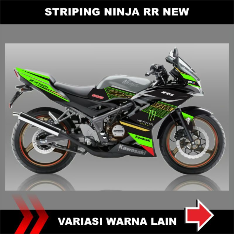 Jual Decal Striping Ninja 150 RR New Stiker Variasi Motif Livery Krt ...