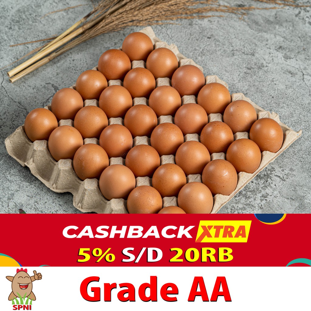 Jual Telur Ayam Spni Super Jumbo Grade Aa 30 Butir Sortiran Mesin Shopee Indonesia 1389