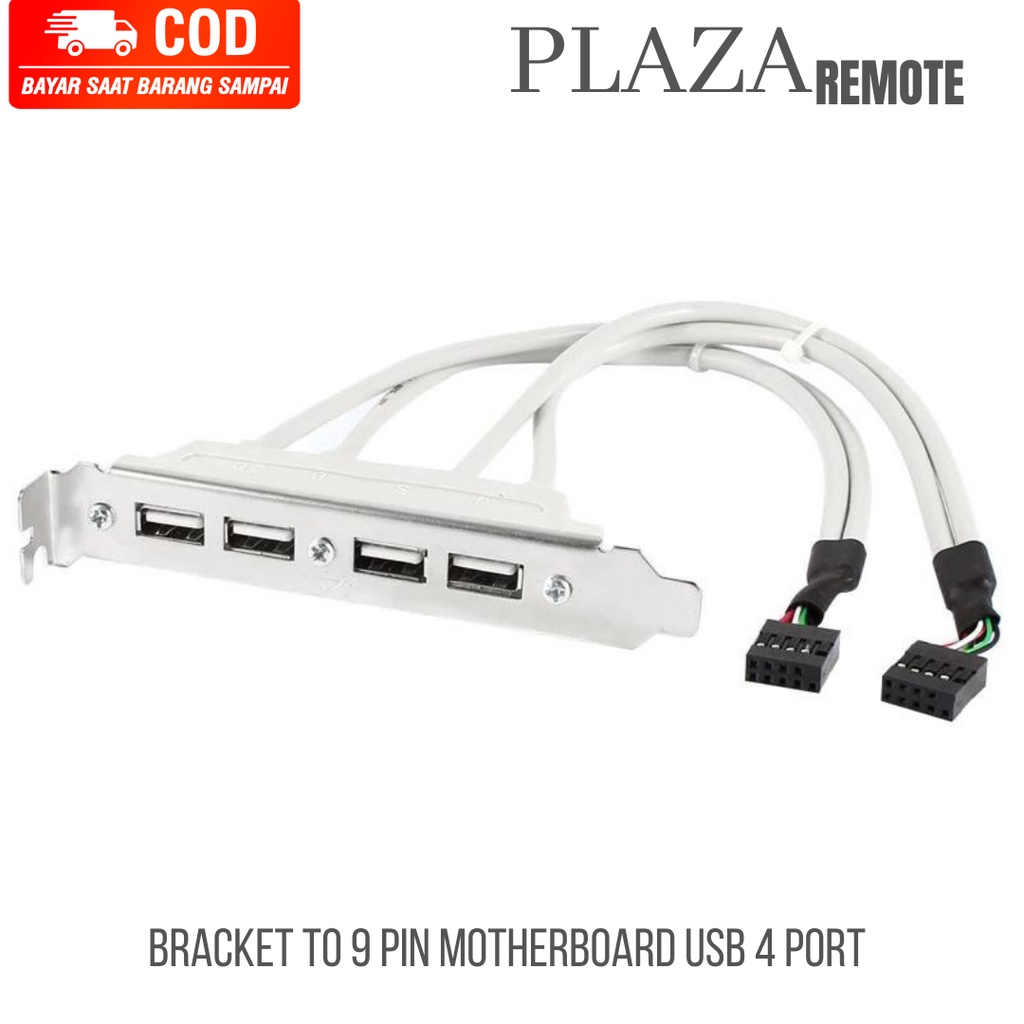 Jual Bracket USB 4 port USB 2.0 9PIN REAR PANEL PC DESKTOP | Shopee ...