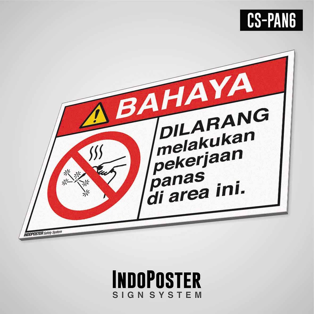 Jual Safety Sign Rambu K3 Pvc Ansi Dilarang Melakukan Pekerjaan Panas M 45x30cm Shopee Indonesia 1423