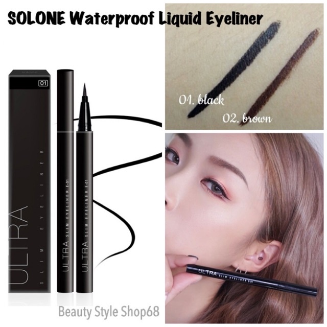 Jual Solone Waterproof Slim Liquid Eyeliner | Shopee Indonesia