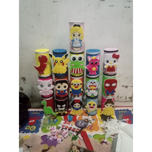 Jual Celengan Karakter || Celengan Anak || Celengan Kain Flanel