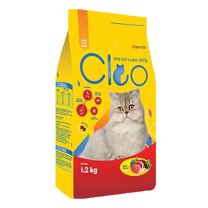 Jual SWR - Cleo Beef Adult Cat Food 1,2kg - makanan kucing | Shopee ...
