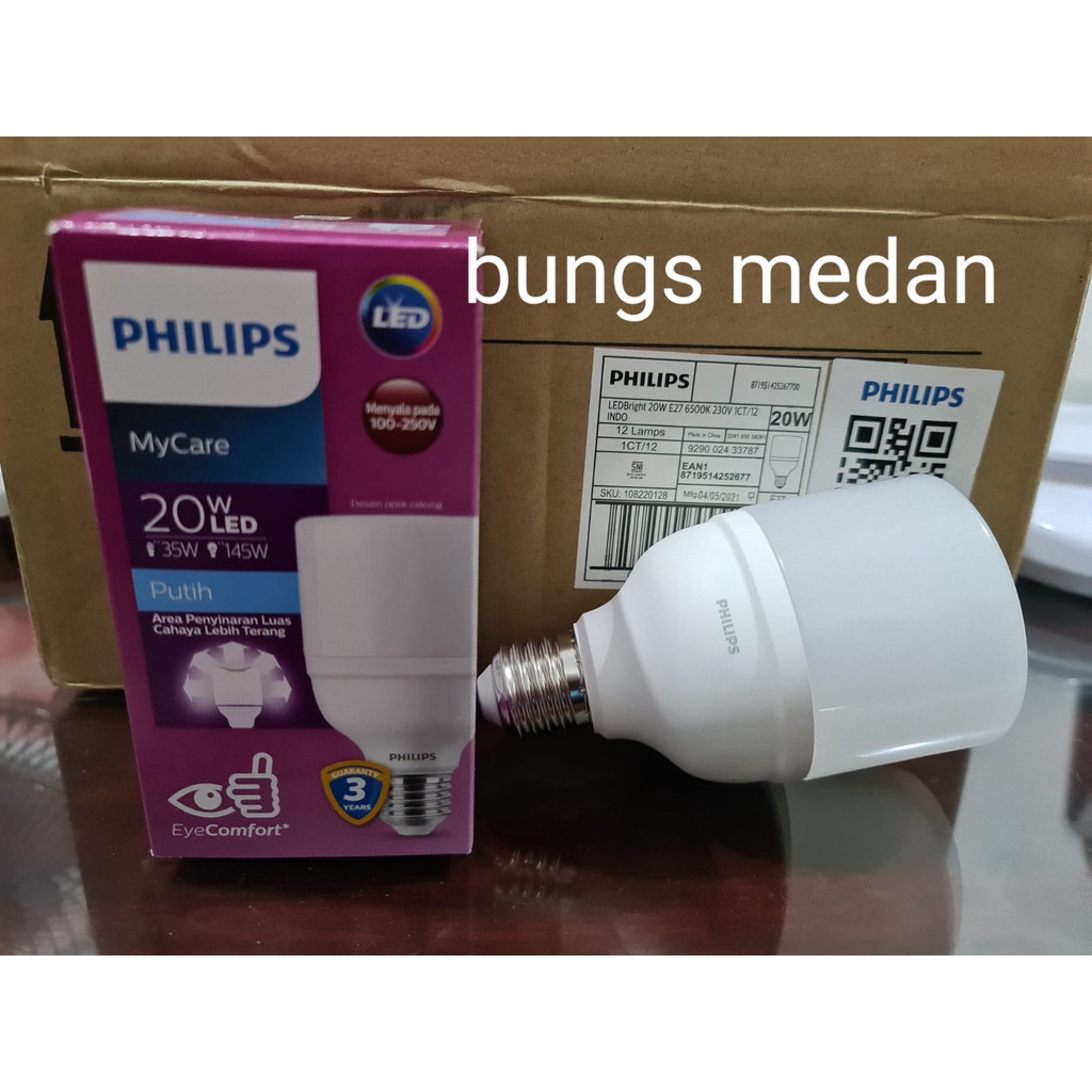 Jual Lampu LED Philips 20W 20 W 20WATT 20 WATT PUTIH BULB LEDbright ...