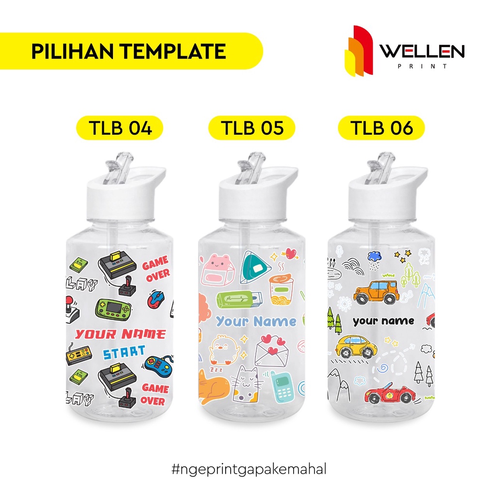 Jual WELLEN PRINT - Tumbler Dundee Straw Print Custom / Botol Minum ...