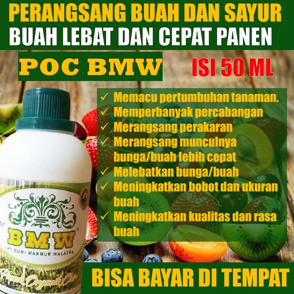 Jual Promo Pupuk Pelebat Buah Untuk Semua Jenis Tanaman Ml Poc Bmw Pupuk Pelebat Buah