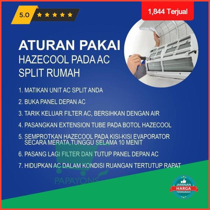 Jual Hazecool Ac Cleaner Spray Ac Refresher Mobil Original 300Ml Free