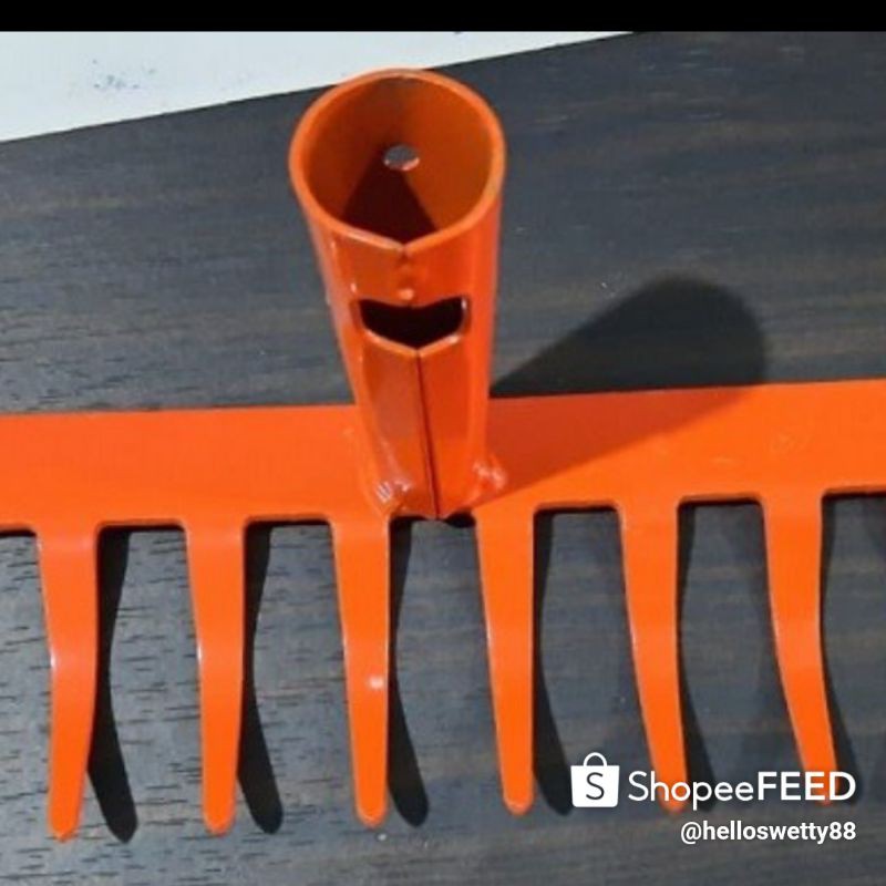 Jual garukan sampah / garden rake besi 10 baris warna merah | Shopee ...