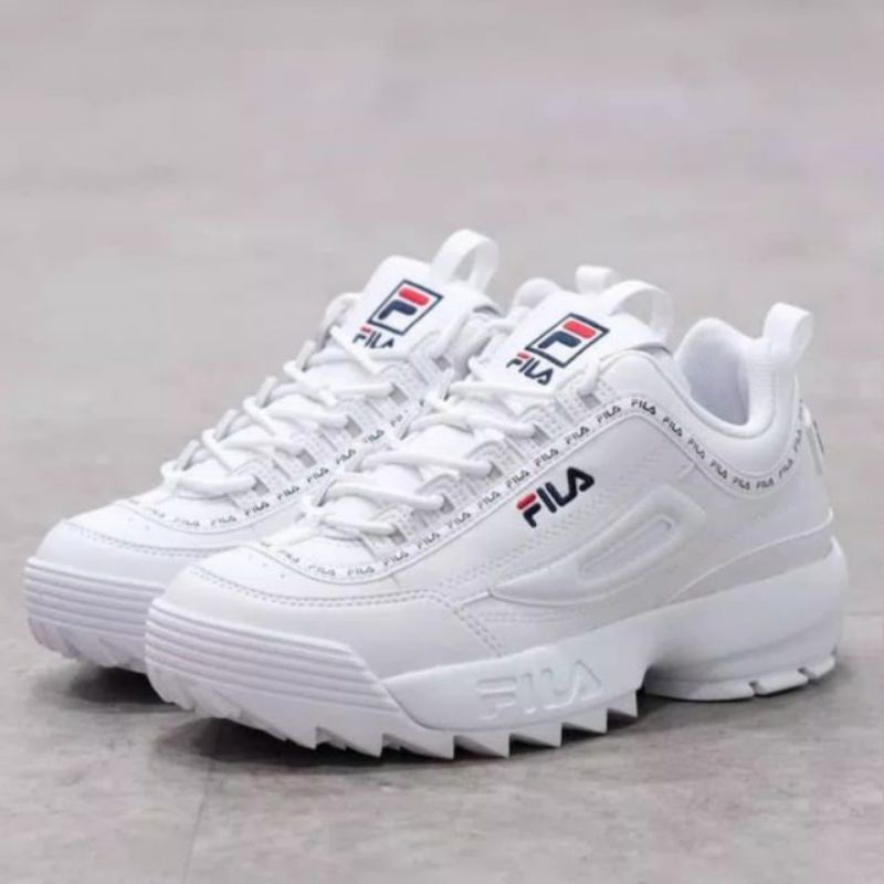 Jual SEPATU FILA LADY WHITE DISRUPTOR PREMIUM ORIGINAL WANITA CEWEK SNEAKERS CASUAL PEREMPUAN GAYA Shopee Indonesia