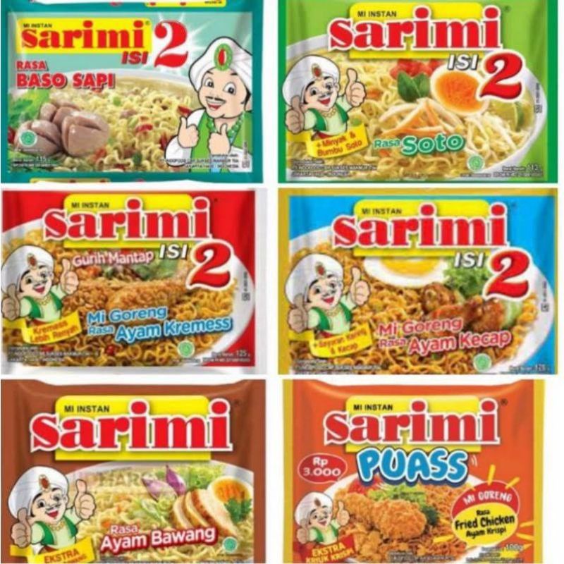 Jual Mie Instan Sarimi Rasa Ayam Kecap Soto Ayam Bawang Baso Ayam