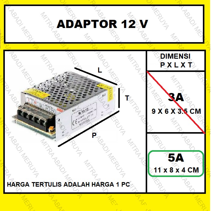 Jual Power Supply 5a Adaptor Switching Led 5a 12v 5 Ampere Trafo 5 Ampere Shopee Indonesia 2512