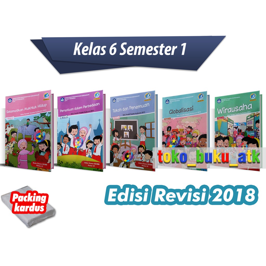 Jual Paket Buku Tematik Kelas 6 “ Tema 1,2,3,4,5 ” Kurikulum 2013 Edisi ...