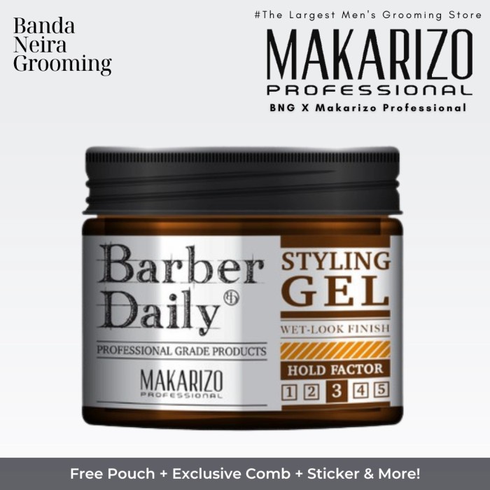 Jual Makarizo Professional Barber Daily Wet Look Styling Gel Shopee