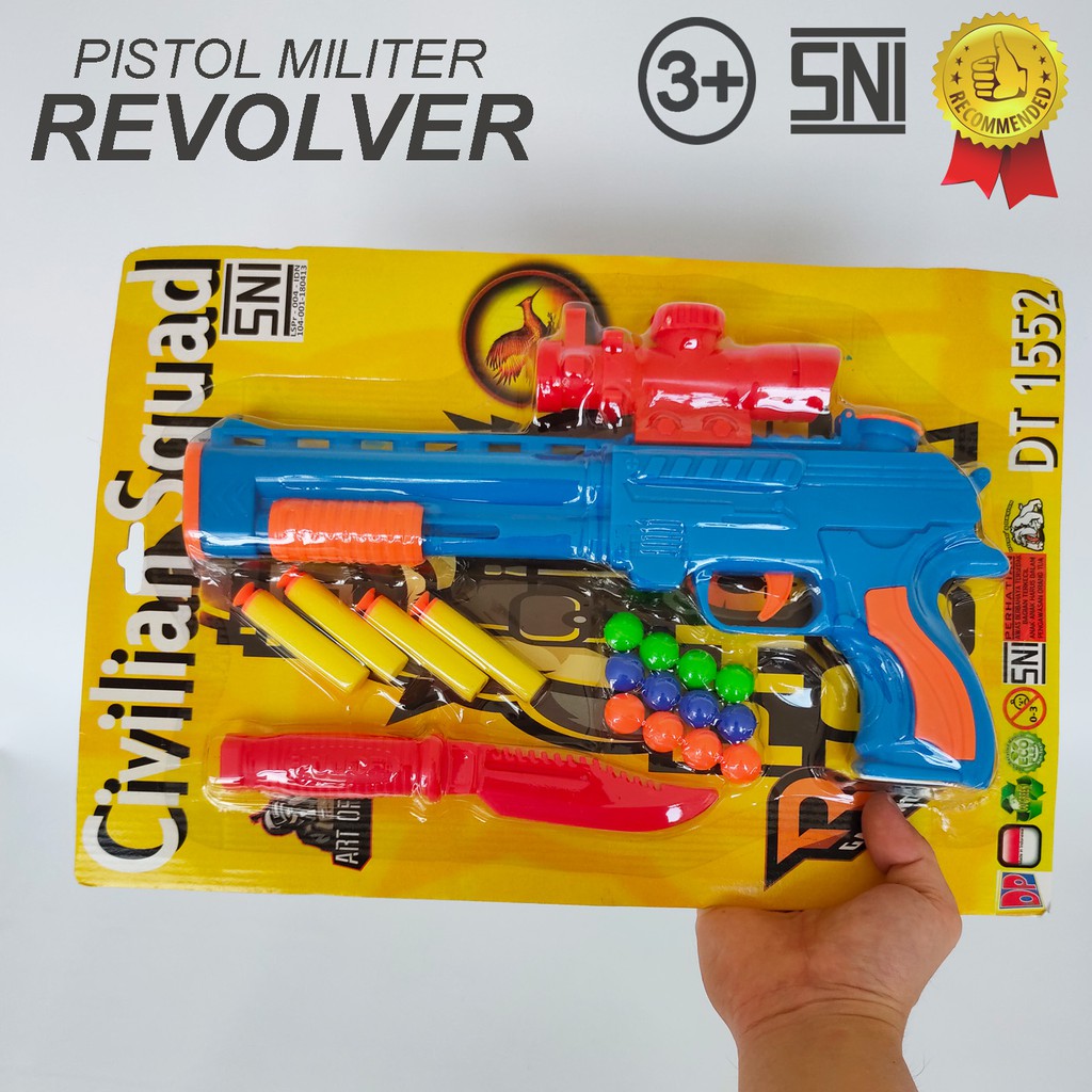 Jual Mainan Civilian Squad Militer Revolver Gun (Mirip Nerf Gun ...
